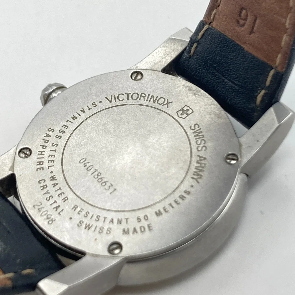 Victorinox Cavalier Small Women's Watch 32mm Swiss Army Silver Tone New Battery